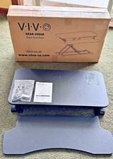 VIVO Black Height Adjustable Standing Desk Monitor Riser 32
