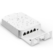 4 Port Outdoor PoE Extender 1 in 3 Out, IEEE 802.3af/at Mini 4 Channel PoE Re... picture
