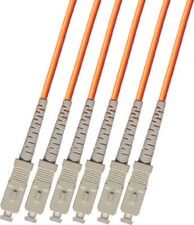 Direct Burial Outdoor SC 6 Strand Fiber Optic Cable Multimode 62.5/125 100M picture