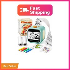 AI Voice Sticker Maker for Kids, Touchscreen Inkless Thermal for DIY Fun | Po... picture