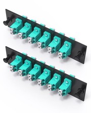 ANDESAIL 2-Pack LC Fiber Patch Panel, 6 Duplex Ports, 12 LC to LC UPC Adapters, picture