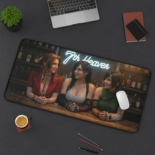 Tifa Aerith Yuffie Desk Mat, Final Fantasy VII Mouse Pad, RPG Trio Decor picture