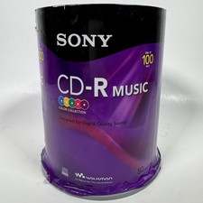 Sony CD-R Music Discs 80 min Color Collection Discs 100CRM80RSX 100 Count New picture