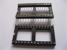 100 pcs IC Socket Adapter Pitch 2.54mm 28 PIN Round DIP High Quality X=15.24mm picture
