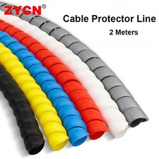 2M Spiral Cable Sleeve Protector 8/10/12mm Wire Organizer Flexible Wrap Tube picture
