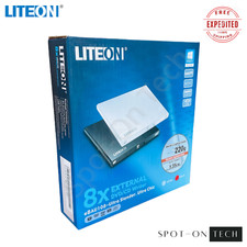 LITE-ON 8x External DVD/CD Writer Drive Black eBAU108 Ultra Slender M-Disc 2022 picture