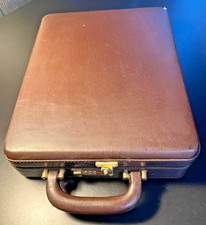 Vintage Messenger Bag Small Brown Travel Briefcase for Laptop & Documents picture