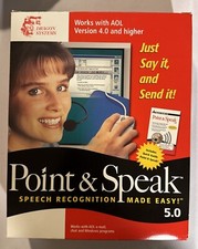 Dragon Systems POINT & SPEAK True Continuous Speech Recognition, Windows, NEW picture