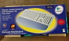 NEW LOGITECH DELUXE AT PS2 KEYBOARD WITH WRIST REST IN FULL RETAIL BOX picture