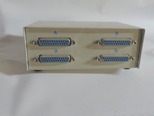 2 Way DB25 Pin Cross Data Switch ~ (A-a B-b) or (A-b B-a) picture