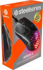 SteelSeries Aerox 3 Wireless Optical Mouse Lightweight Gaming Mouse - Black - VG picture