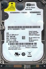 Western Digital WD5000BMVV-11SXZS1 USB 2.0 500GB DCM: HBCTJBB WXF1A picture