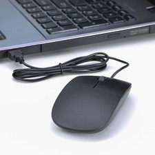 USB Wired Mouse Ultra Thin 3 Buttons Optical 3D Roller Computer Gaming - Black picture