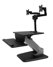 Startech Dual Monitor Sit-to-Stand Workstation One Touch Height Adjustment picture