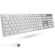 Ultra-Slim USB Wired Keyboard with Number Keypad for Apple Mac Pro, MacBook P... picture