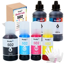 6PK Koala 502 Ink Refill Kit for Printer ET-2760 4760 3850 2850 4850 ST-2000 etc picture