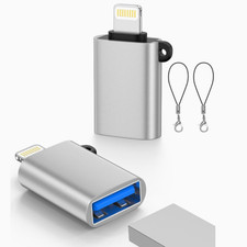 2 Pack Lightning to USB 3.0 OTG Adapter for iPhone 14 13 12 11 iPad Flash Drive picture