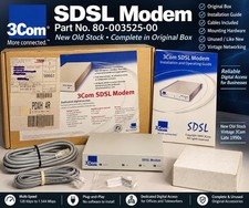 3Com SDSL Modem 80-003525-00 NOS New Old Stock Complete Box Manual Cables... picture