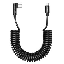 aceyoon Coiled USB C Cable 90 Degrees, 240W Retractable C 0.813 meters  picture