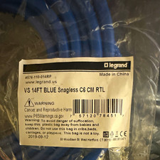 Legrand Cat6 14 ft Blue Snagless RJ-45 Ethernet Patch Cable 576-110-014RP picture