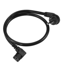 2FT 90Degree Computer Power Cord - Flat Plug to Right Angle IEC C13 Power Cor... picture