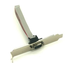 DB9M to IDC10 Serial COM Port Cable DTK RS232 Bracket for PC Motherboard 12In picture