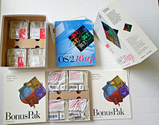 IBM OS/2 WARP Version 3 Plus BonusPak With Floppy Discs Factory Sealed Red Spine picture
