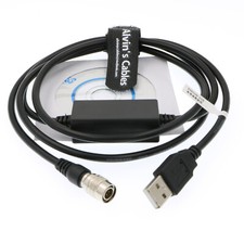 USB Transfer Data Cable Hirose 6 Pin Male to USB for Topcon Sokkia Total Station picture