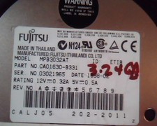 Hard Disk Drive IDE Fujitsu MPB3032AT CA01630-B331 202-2011 ETIB picture