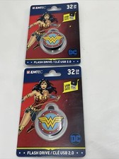 2 Wonder Woman 32GB USB Flash Drive Keychain DC Comics 32 GB Stocking Stuffer picture