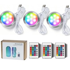 RGB Lamp Kit 001, 3D Printed Model Kit, Remote 15-Color, 3 Pack picture