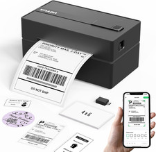KNAON Bluetooth Thermal Shipping Label Printer 4x6 for Small Business,Black picture