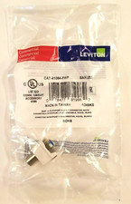 41084-FWF Leviton QuickPort F-Type Coax Adapter Nickel Plated, White - 50 COUNT picture