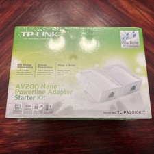 TP-Link AV200 Nano Powerline Adapters Starter Kit: Model TL-PA2010KIT SEALED picture