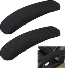 Office Chair Armrest Covers 2Pcs Removable Elastic Black Beauty Covering Seat picture