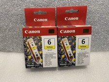 2 Canon Printer ink, Number 6 Yellow BCI-6Y New in Box picture