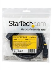 StarTech DisplayPort Cable with Latches 6 ft Black DISPLPORT6L picture