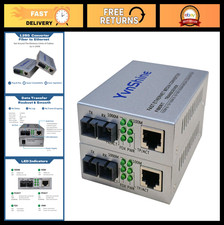 Gigabit Fiber to Ethernet Media Converter, Dual SC, 1000Base-LX to RJ45, 20km, 2 picture