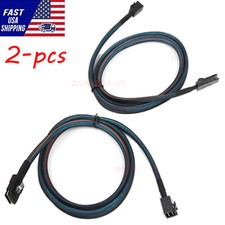 2-pcs Internal HD Mini SAS SFF-8643 to SAS SFF-8087 36Pin Data Cable 1-meter picture