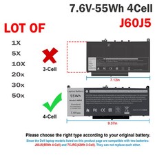 🧡LOT 1-50X J60J5 Battery For Dell Latitude E7270 E7470 Series R1V85 451-BBSX PC picture