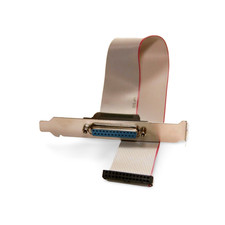 1ft DB25 Female to IDC26 Parallel Port Ribbon Cable - Gray picture