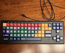 AbleNet KinderBoard Large Print Keyboard Color Coded Keys TESTED WORKS Assistive picture