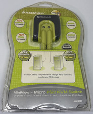 IOGEAR GCS62 MiniView Micro 2-Port PS/2 VGA KVM Switch Built-In Cables NEW picture