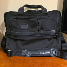 Tumi Alpha 2 Expandable Organizer Laptop Briefcase Black Nylon 26141D2 w/ Strap picture