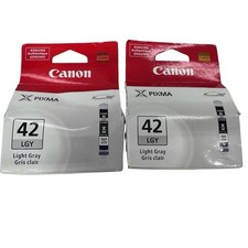 Lot of 2 Genuine Canon CLI-42LGY Light Gray Ink Cartridge Sealed in Box picture