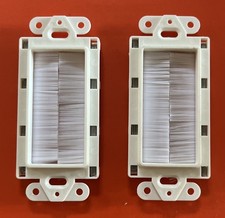 2 Arlington CED135WP Low Voltage Single Gang Cable Brush Style Faceplate picture