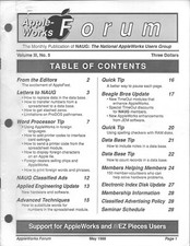 AppleWorks Forum Magazine, May 1988 for Apple II II+ IIe IIc IIgs picture