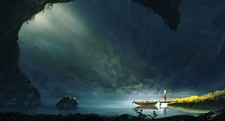 Landscape max suleimanov art boat dock Custom Gaming Mat Desk picture