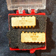 Vintage National Semiconductor Chips SN7473 Integrated Circuits Prod 1968 picture