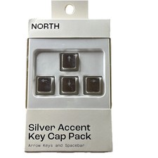 North Key Cap Pack Silver Metallic PVC Computer Keyboard & Mouse Accessories picture